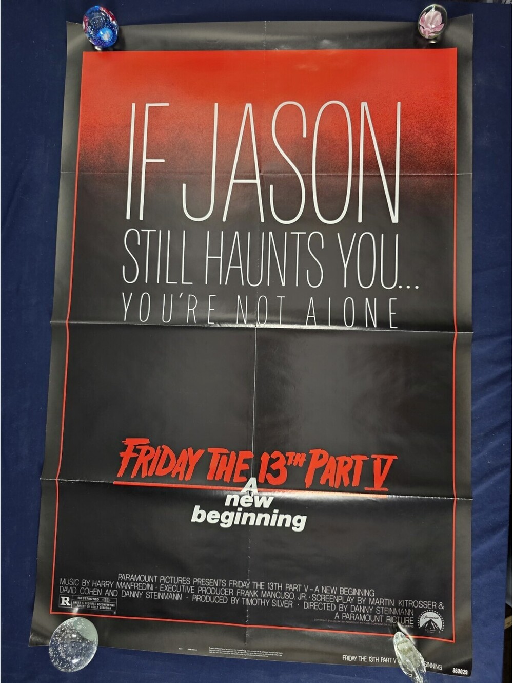 Friday The 13th Part 5: A New Beginning Original Movie Poster 27x41 EUC
